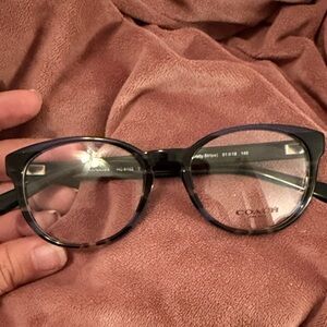 Coach Black and Blue Round Eyeglasses
